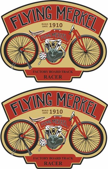 Picture of Flying Merkel Motorcycle Decals / Stickers