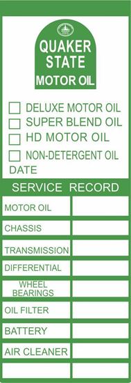 Picture of Quaker State Classic Service / Maintenance Stickers