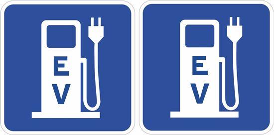 Picture of Electric Vehicle EV Plug point Decals / Stickers