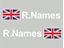 Picture of UK Glass / Panel Driver Name Decals / Stickers