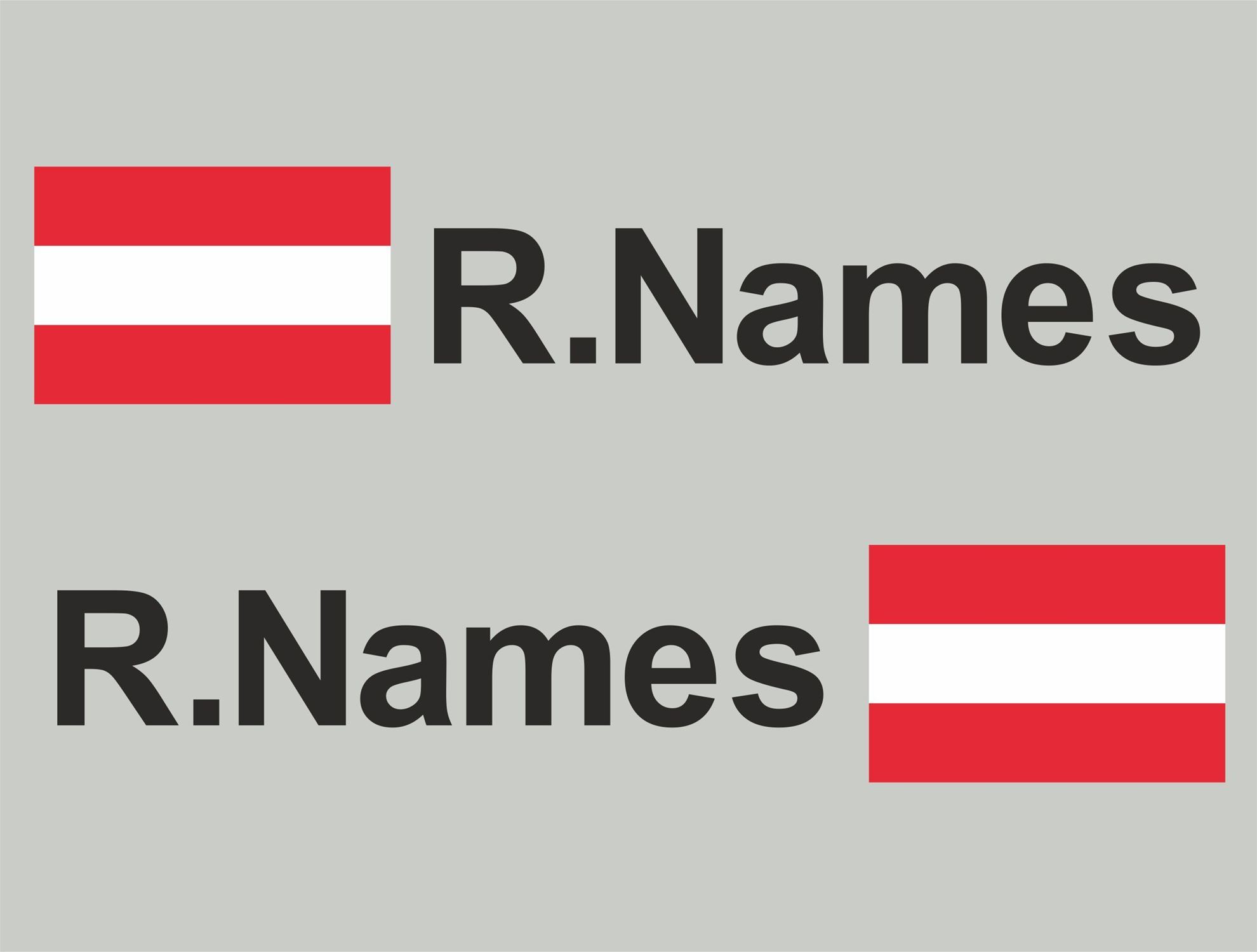 Zen Graphics - Austria Glass / Panel Driver Name Decals / Stickers