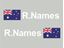 Picture of Australia Glass / Panel Driver Name Decals / Stickers