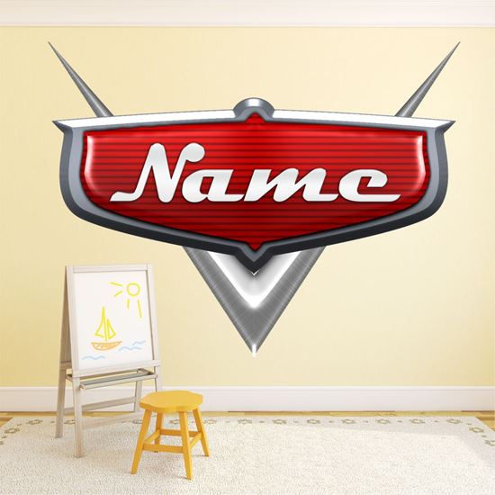 Picture of Cars Personal Name  Wall Art sticker