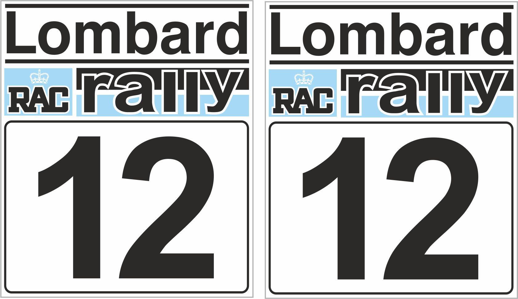 Zen Graphics - Lombard RAC Rally Door Numbers
