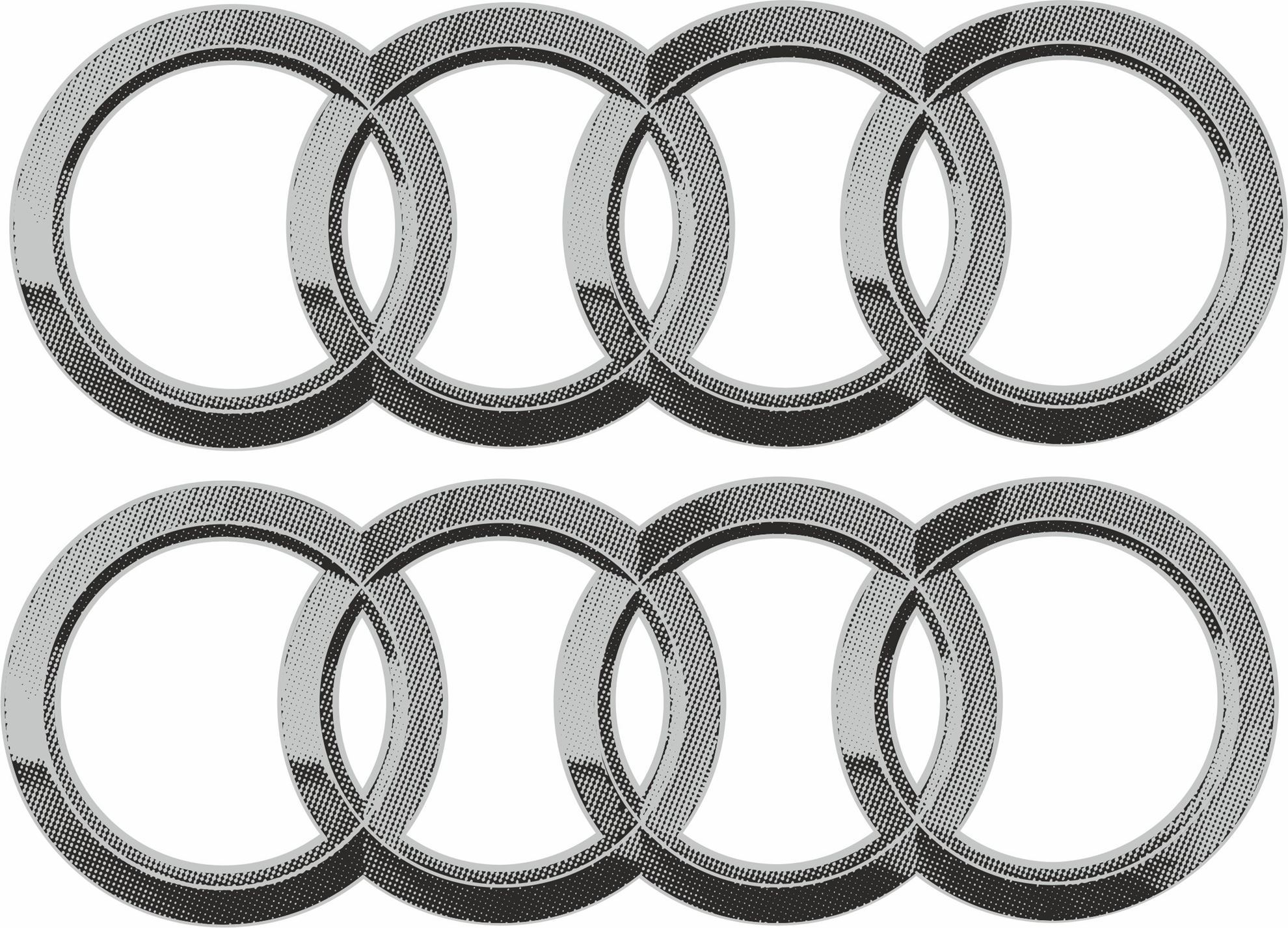 Zen Graphics Audi Rings Decals / Stickers