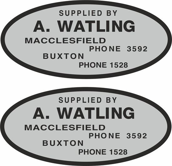 Picture of A. Watling Macclesfield Dealer Decals / Stickers