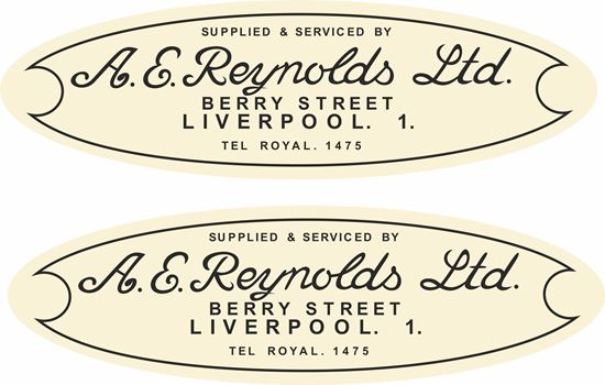 Picture of A.E. Reynolds Ltd Liverpool Dealer Decals / Stickers