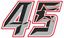 Picture of "45" Scott Redding Track and street race nose cone number Decal / Sticker