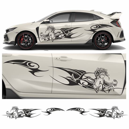 Picture of JDM side Floral Lady Tribal Graphics