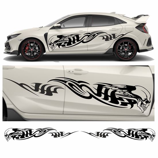 Picture of JDM side Skull Tribal Graphics