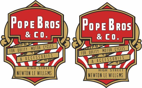 Picture of Pope Bros & Co Motorcycle Decals / Stickers