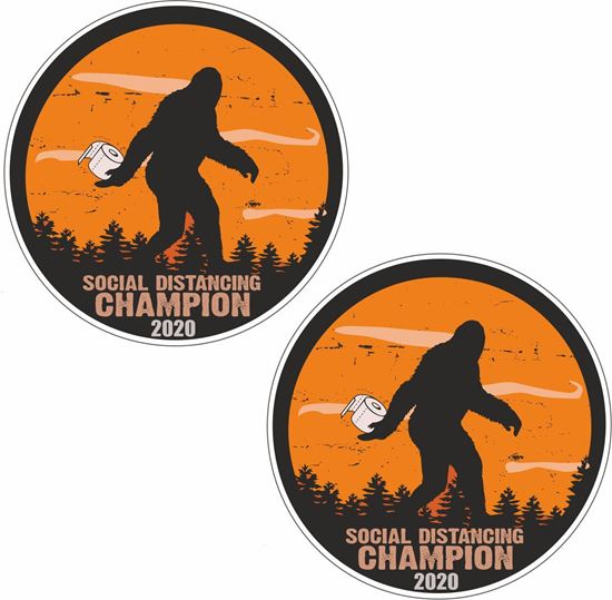 Picture of Social Distancing  Champion Decals / Stickers