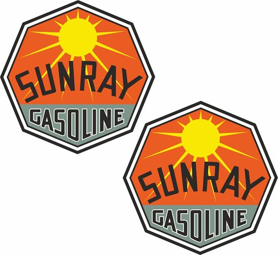 Picture of Sunray Gasoline Decals / Stickers