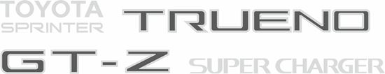 Picture of corolla Sprinter AE92 replacement Decals / Stickers SILVER