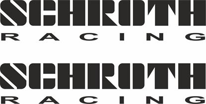 Picture of "Schroth Racing" Decals / Stickers