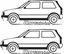 Picture of Fiat Uno Turbo Decals  / Stickers