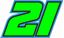Picture of "21" Franco Morbidelli Track and street race nose cone number Decal / Sticker