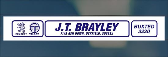 Picture of J.T. Brayley  - Sussex Dealer rear glass Sticker