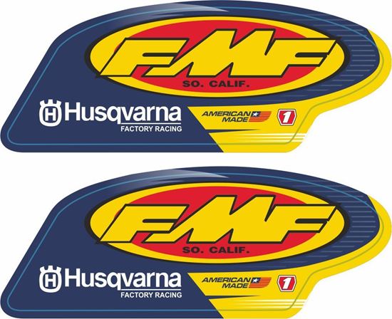 Picture of FMF Husqvarna Track and street race sponsor Decals / Stickers