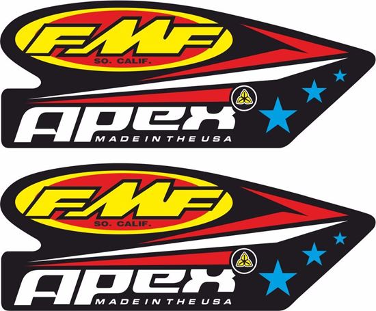 Picture of "FMF Apex"  Track and street race sponsor Decals / Stickers