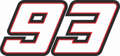 Picture of "93 "Marc Marquez  Track and street race nose cone number Decal / Sticker