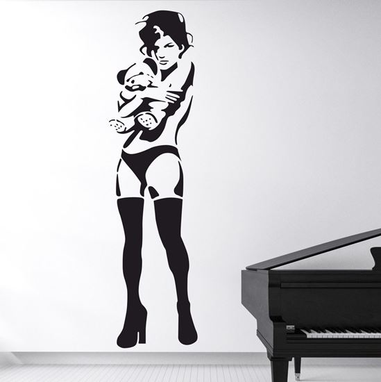 Picture of Banksy Kate Moss and Bear Wall Art sticker