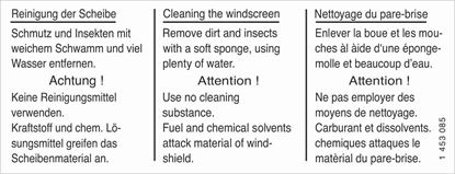 Picture of BMW Windscreen Visor Cleaning Decal / Sticker