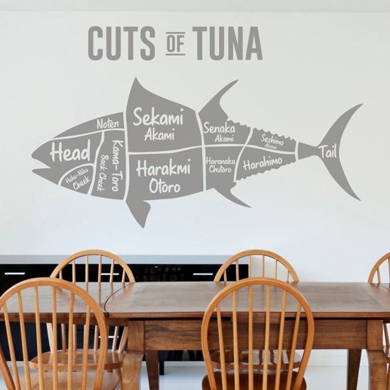 Picture of "Cuts of Tuna..."  Wall Art sticker