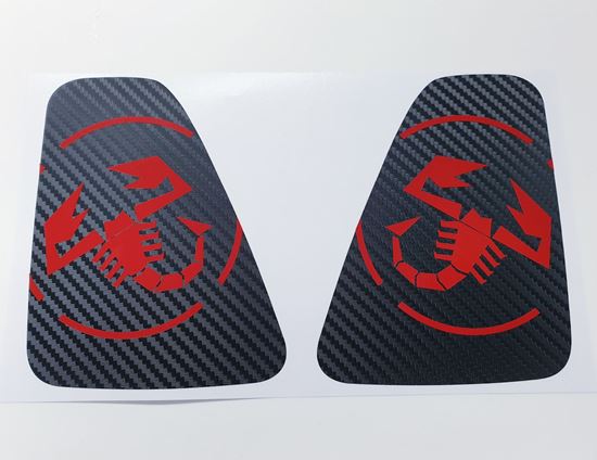 Picture of Fiat 595 / 695 rear centre light Vinyl overlay  / Decals