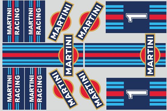 Picture of "Martini"  Track and street race sponsor Sticker Sheet