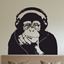 Picture of Banksy Monkey Headphones  Wall Art sticker