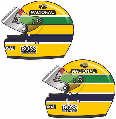 Picture of Ayrton Senna Helmet Decals / Stickers