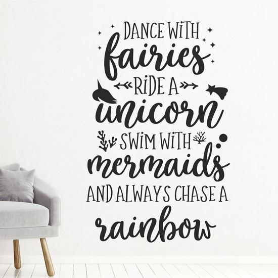 Picture of "Dance with Fairies Ride a..."  Wall Art sticker