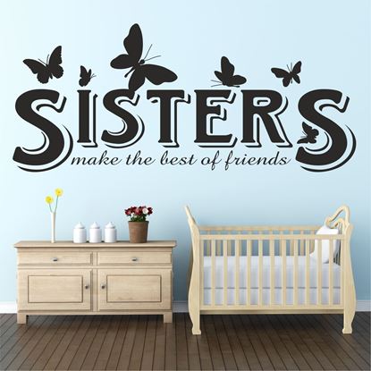 Picture of "Sisters make the best Friends" Wall Art sticker