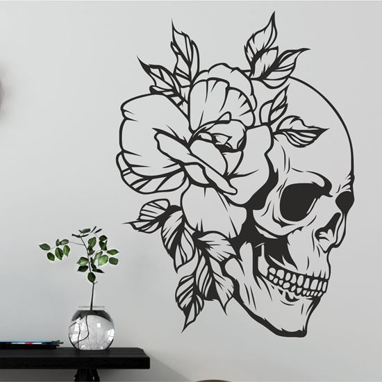 Picture of Skull & Rose Wall Art sticker