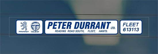 Picture of Peter Durrant Ltd - Fleet Hampshire Dealer rear glass Sticker