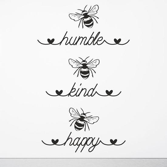 Picture of "humble. Kind, Happy"  Wall Art sticker