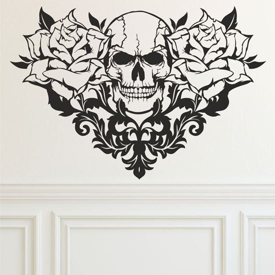 Picture of Skull and Rose Wall Art sticker