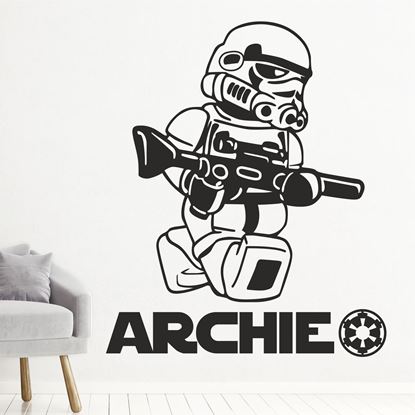 Picture of Star Wars Storm Trooper and Name Wall Art sticker