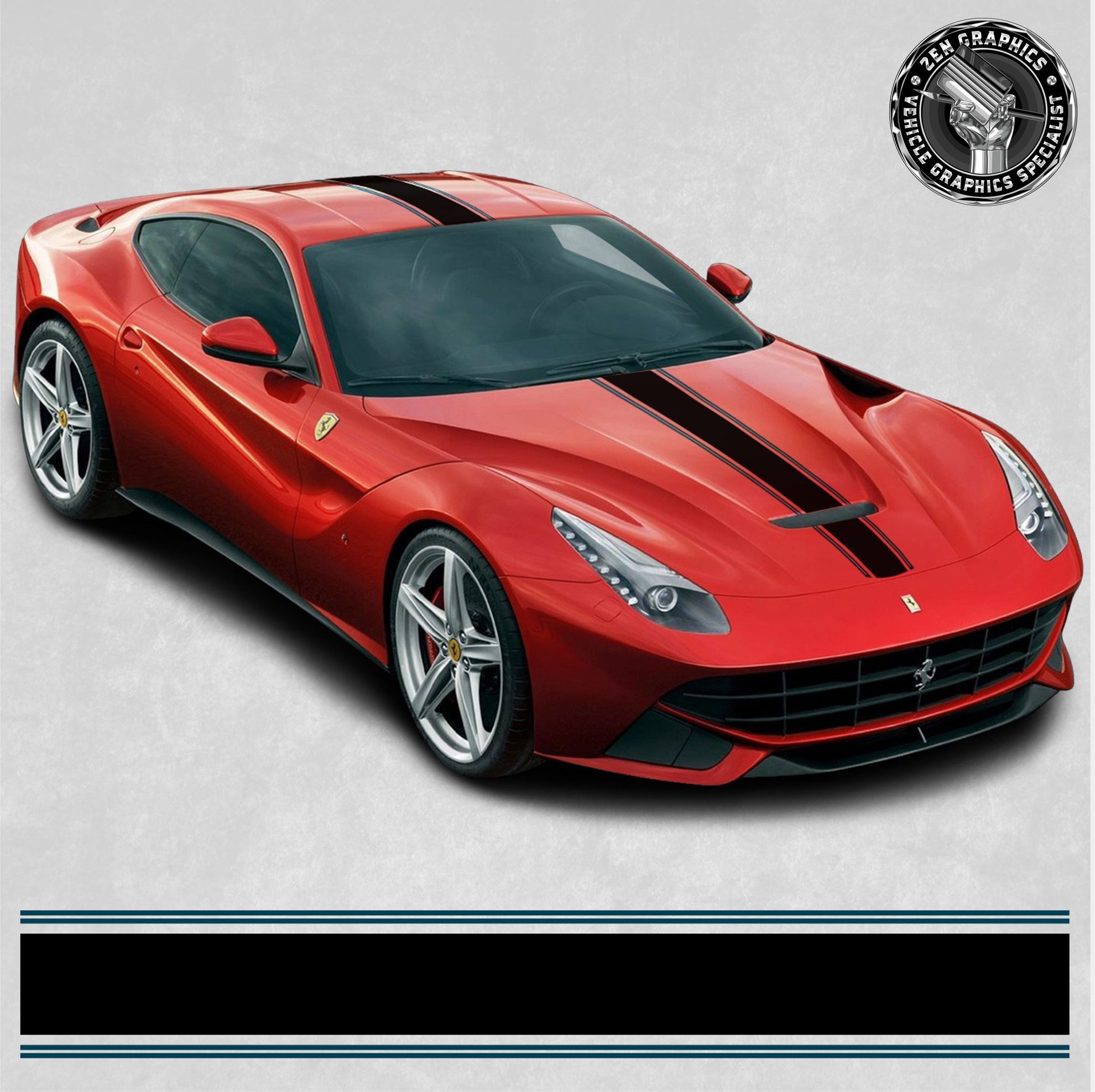 Zen Graphics - Ferrari F12 Berlinetta over the top Stripes