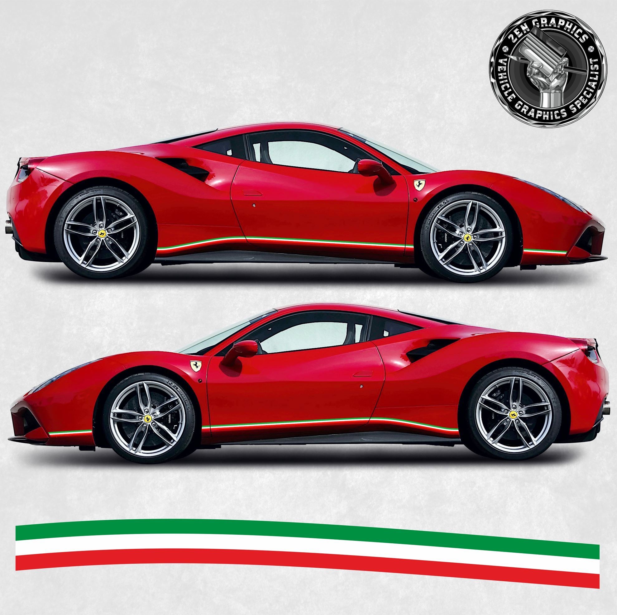 Zen Graphics - Ferrari 488 GTB Italia side Stripes