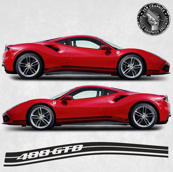 Picture of Ferrari 488 GTB side Stripes