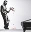 Picture of Banksy Man with Flowers Wall Art sticker