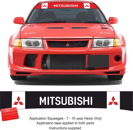 Picture of Mitsubishi Evolution  Sun strip Decal / Sticker (Fits all Evos)