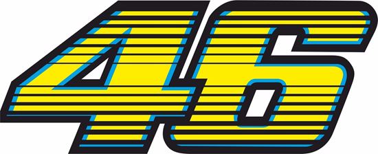 Picture of Valentino Rossi 46 nose cone number Decal / Sticker