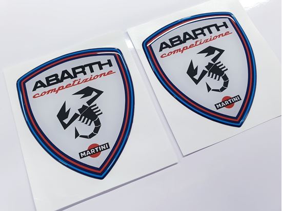 Picture of Fiat Abarth Competizione Martini wing Badges 80mm