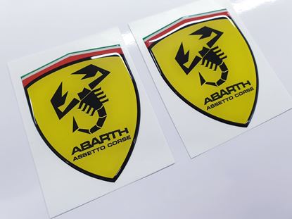 Picture of Fiat Abarth Assetto Corse wing Badges 80mm