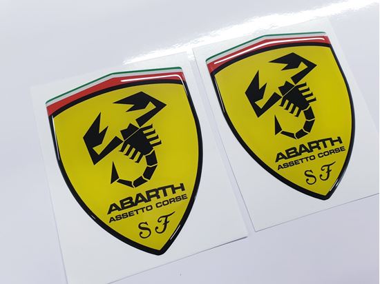 Picture of Fiat Abarth Assetto Corse wing Badges 80mm