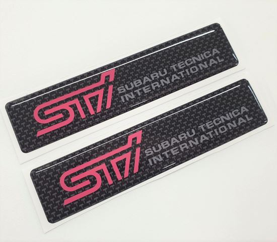 Picture of Subaru Impreza STi adhesive Badges 114mm x 25mm