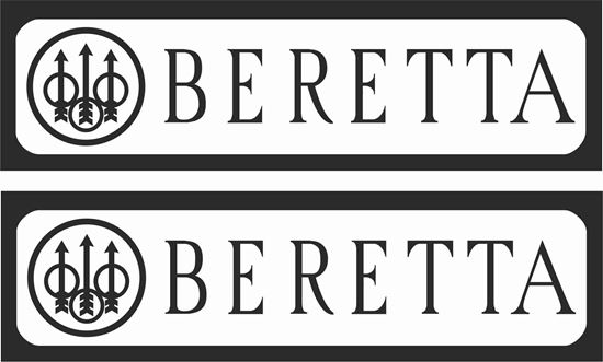 Beretta Gun Logo Bumper Sticker Decal – For Cars, Trucks, Boats, Wall, Toys